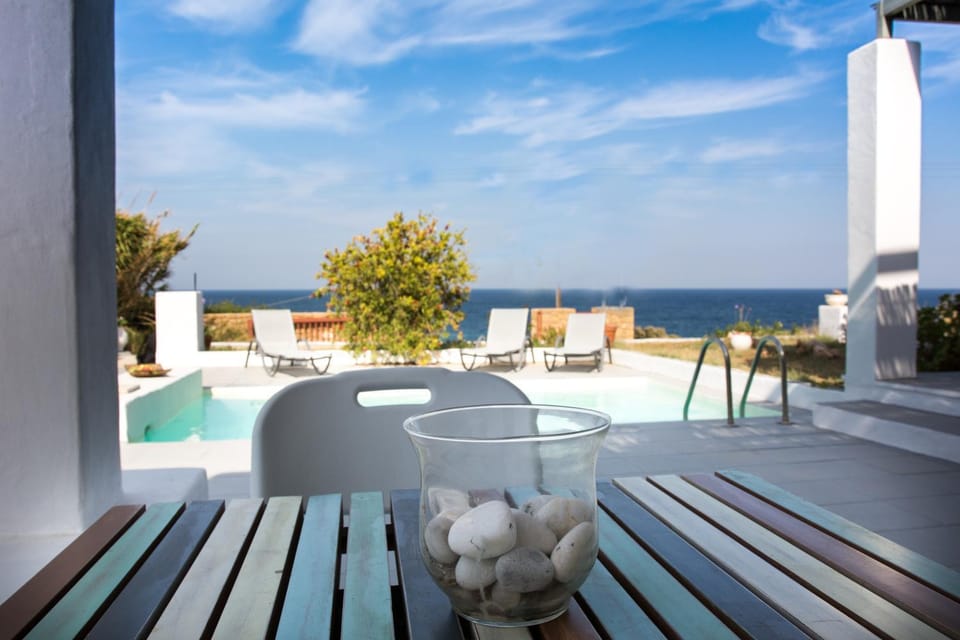Patio, Pool view, Sea view