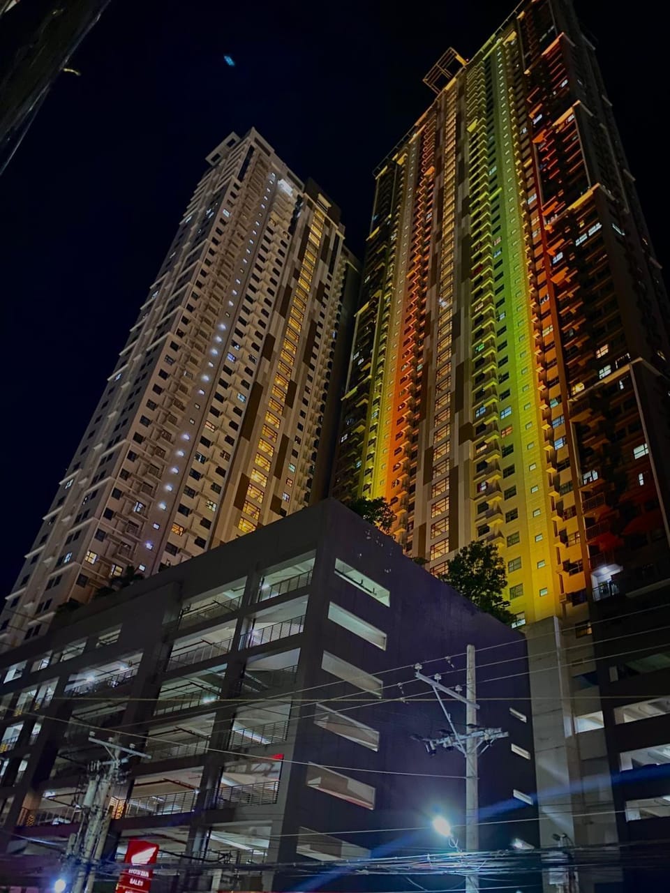 Property building, Night, City view