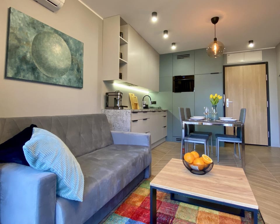 Living room, Dining area, minibar, kitchen