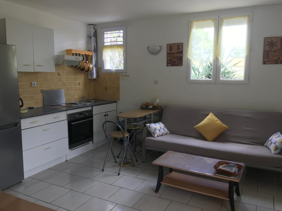 Kitchen or kitchenette, Living room, Seating area, Dining area, minibar, pet friendly, stove