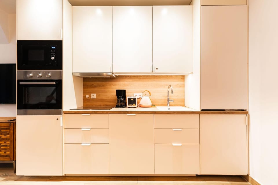 dishwasher, oven, stove, toaster
