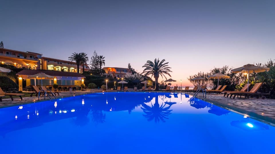 Swimming pool, Sunset