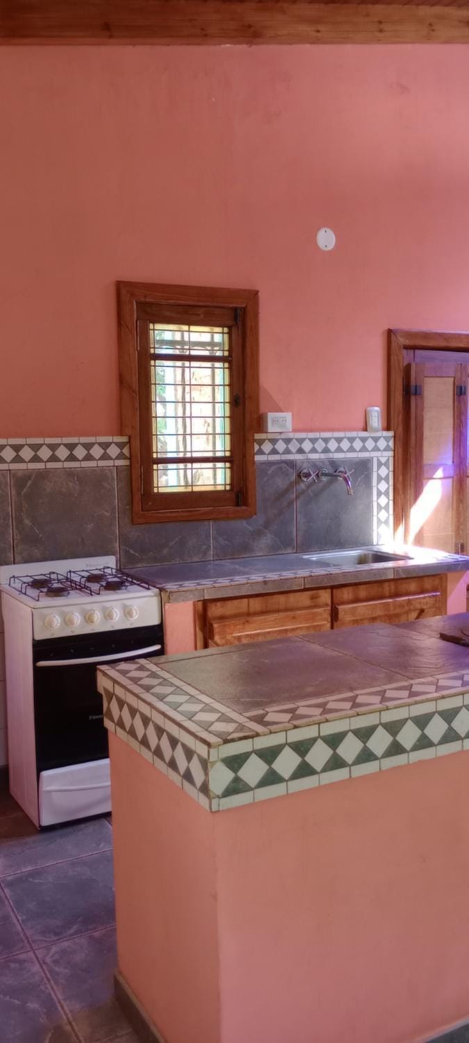 La casita del bosque, en el río. House in La Pampa Province, Argentina