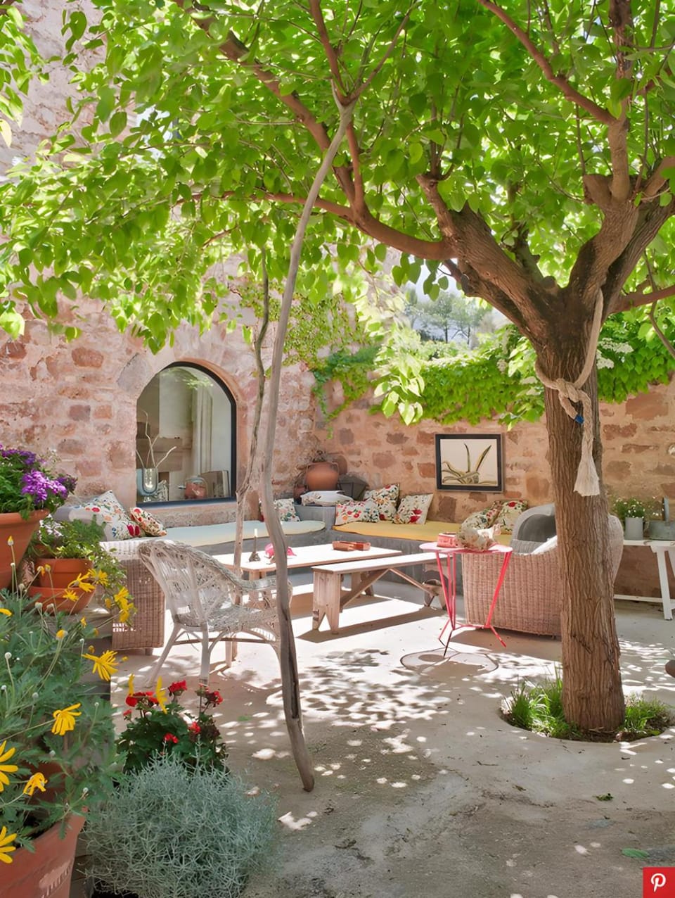 Patio, Spring, Inner courtyard view