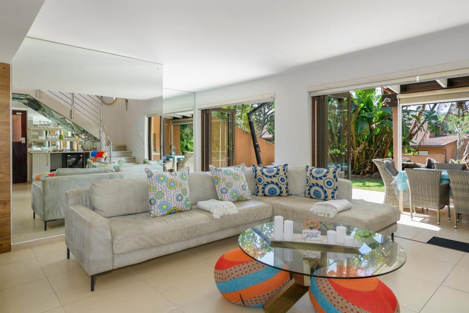 Living room, Seating area, Garden view