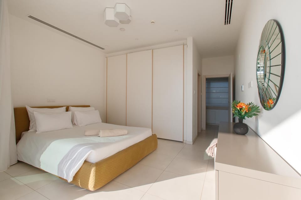 Bed, Bedroom, hair dryier, air conditioner