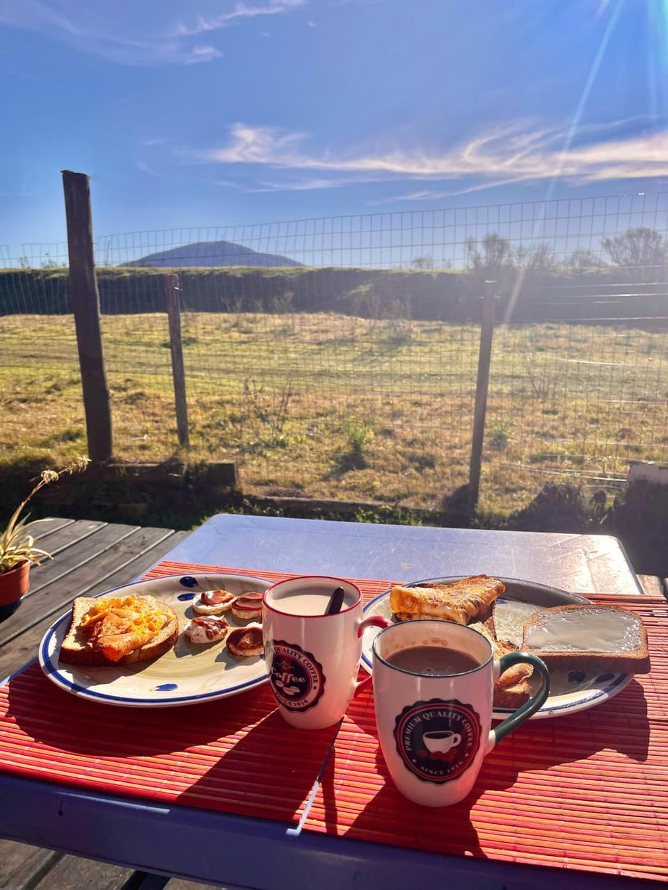 Day, Natural landscape, Food, Mountain view, Breakfast