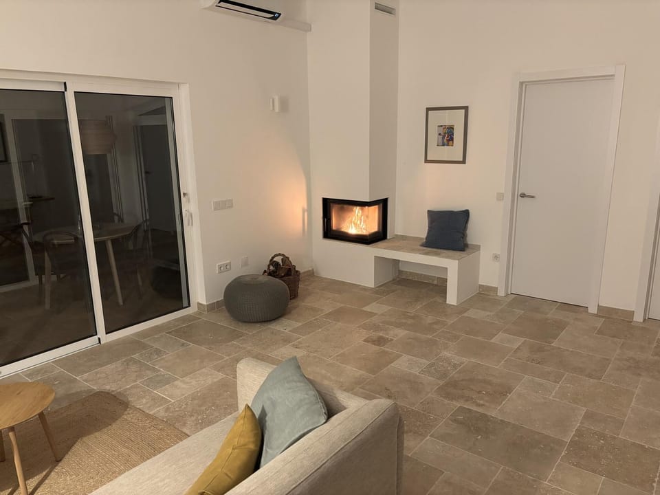 Living room, fireplace