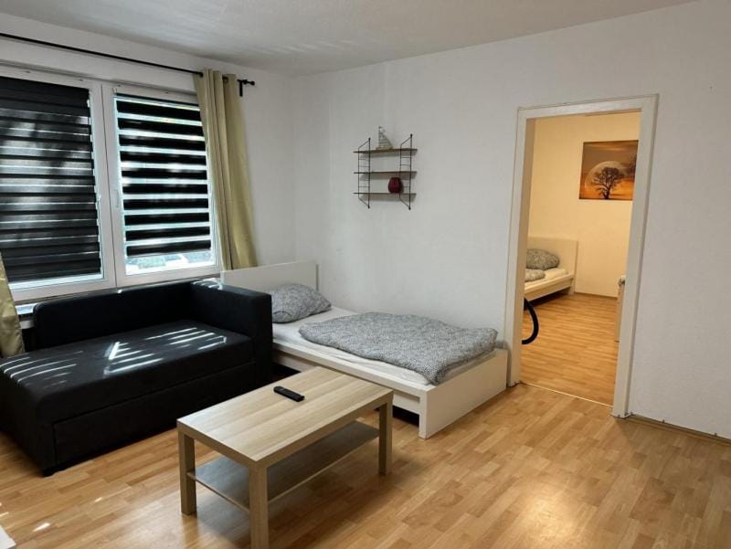 Bed, Living room, Photo of the whole room, Seating area, Bedroom