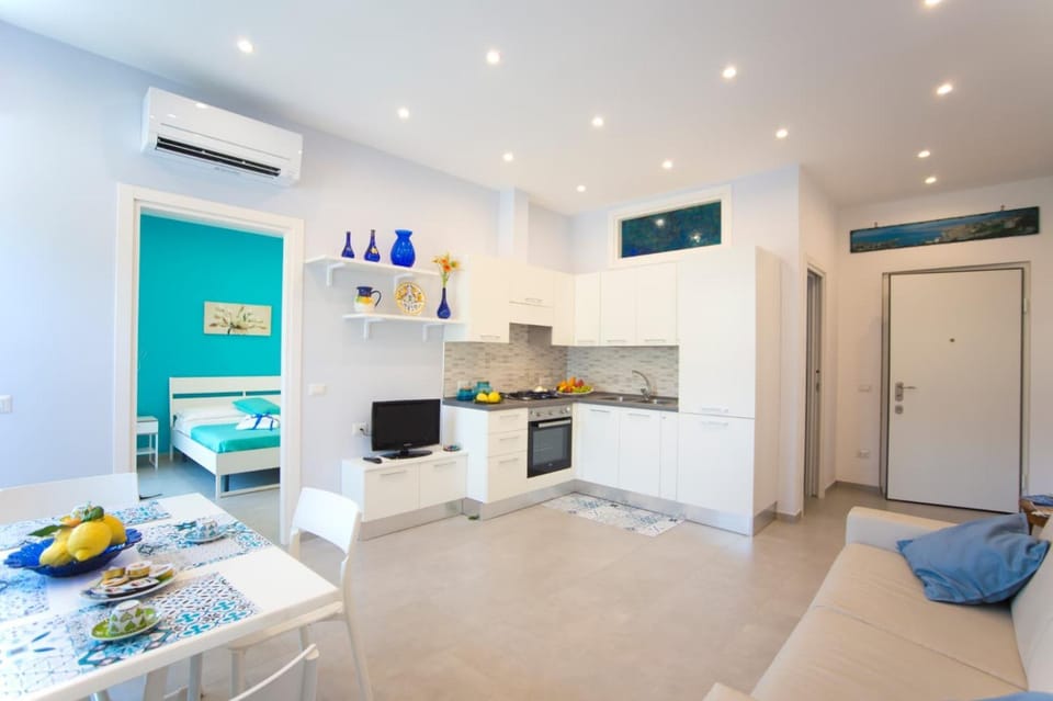 Living room, kitchen