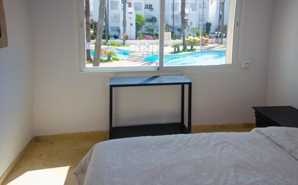 Bedroom, Pool view