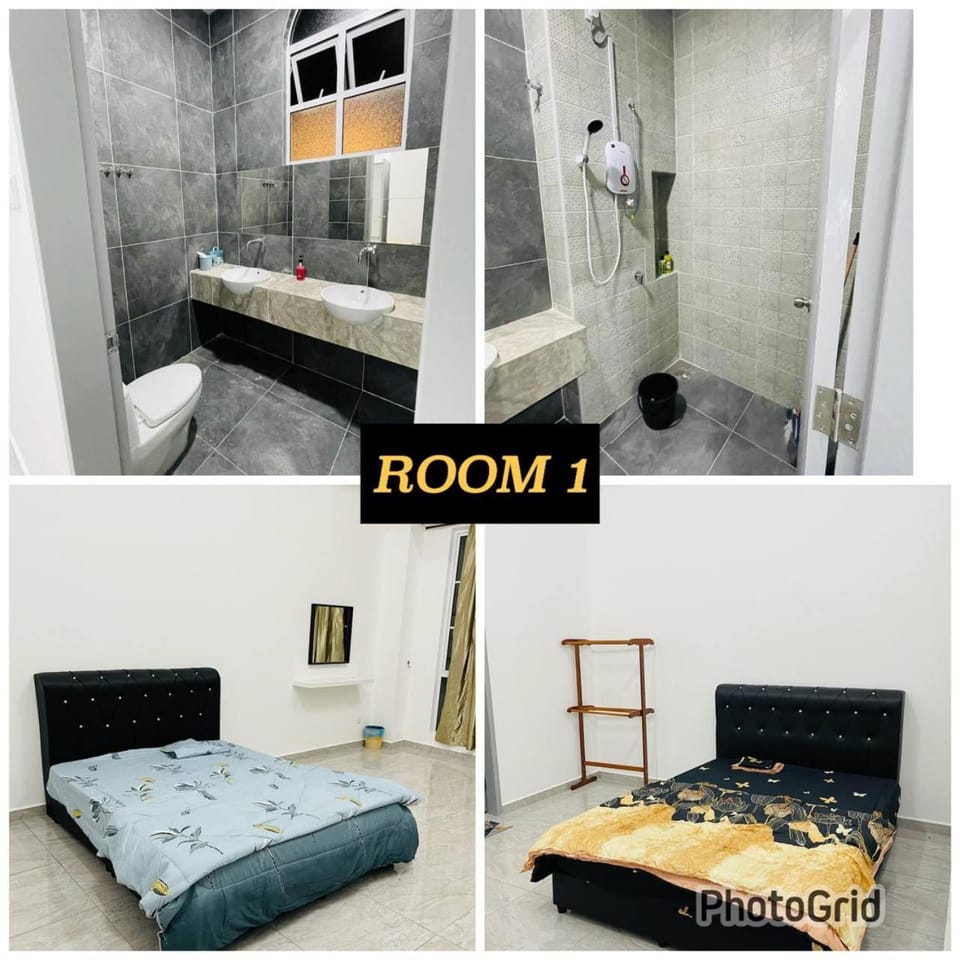 Shower, Bed, Photo of the whole room