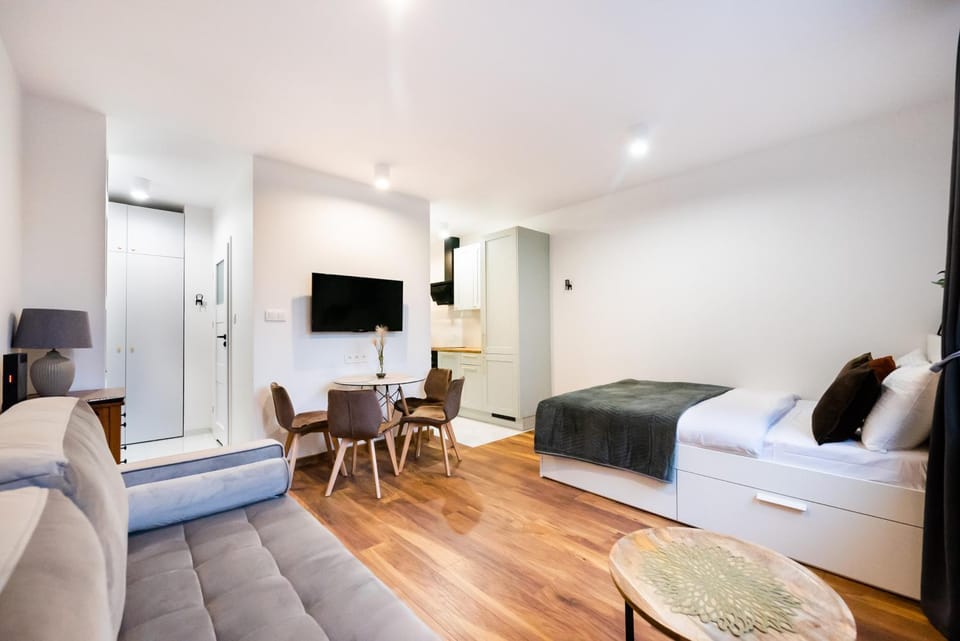 Bed, TV and multimedia, Living room, Photo of the whole room, Seating area, Evening entertainment, Bedroom
