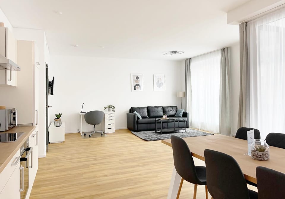 Kitchen or kitchenette, Living room, Dining area