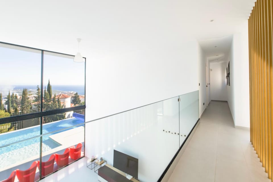 Property building, Living room, Swimming pool