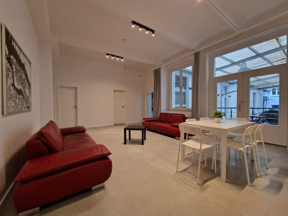 Property building, Living room, Dining area