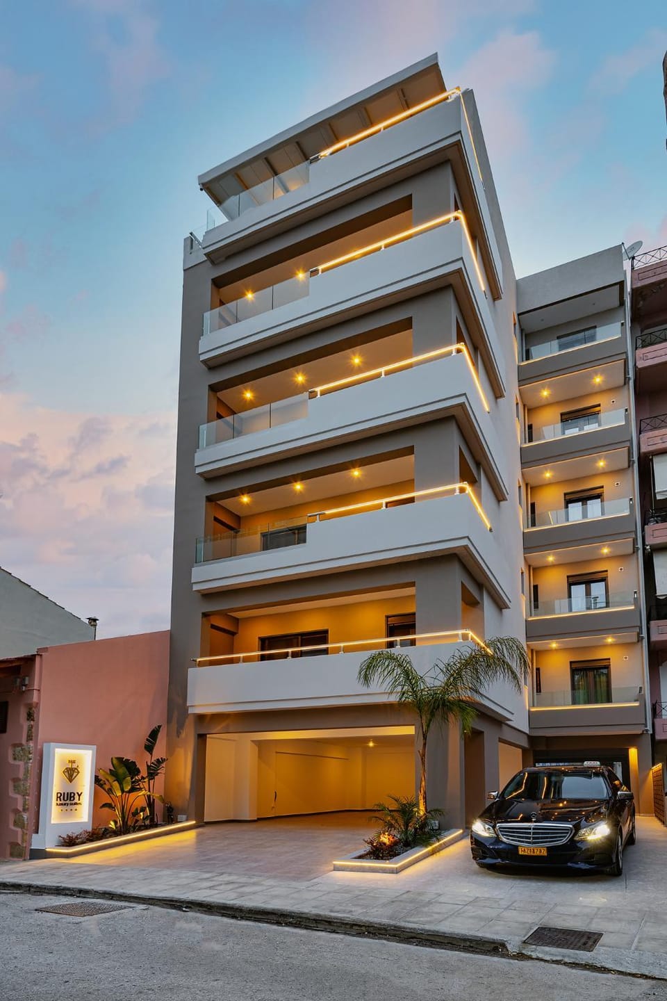 Property building, Day, Parking