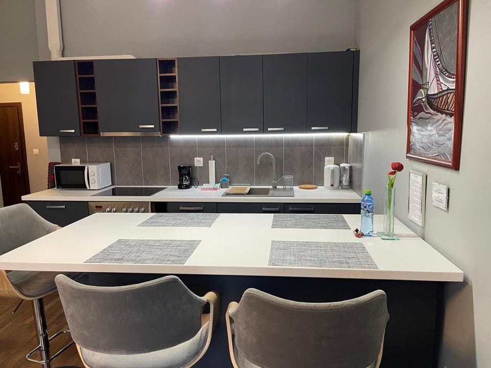 Kitchen or kitchenette, Dining area, minibar, pet friendly, stove