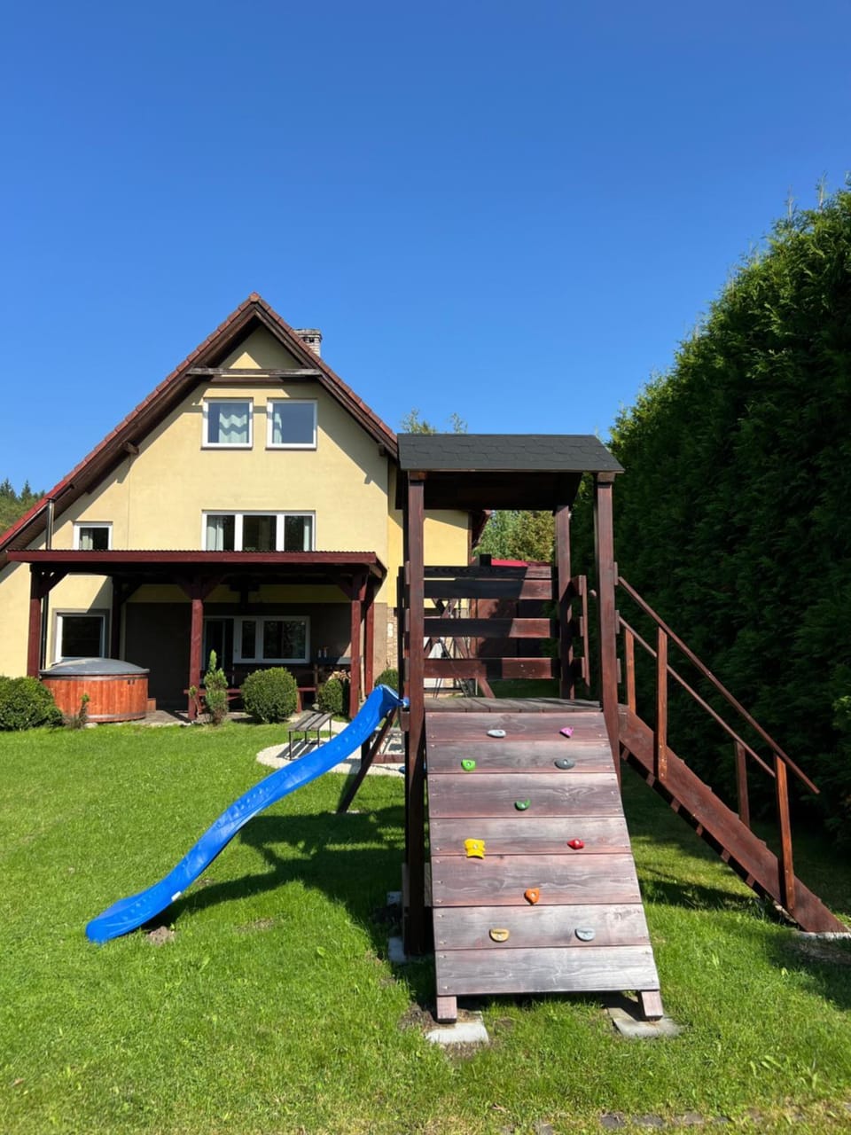 Property building, Children play ground, Garden view