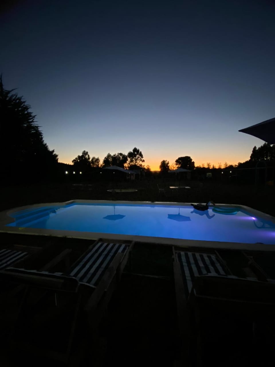 Natural landscape, Pool view, Swimming pool, Sunset