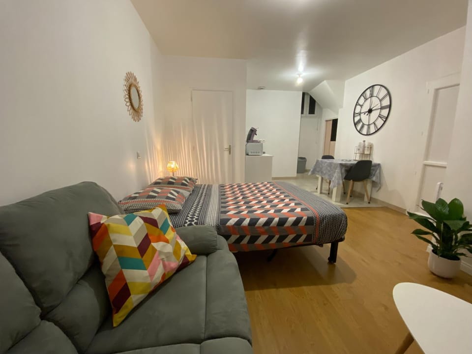 Bed, Living room, Photo of the whole room, Seating area, Bedroom