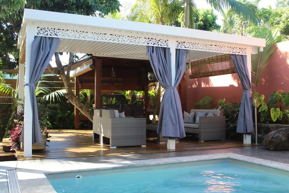 Patio, Garden, Pool view