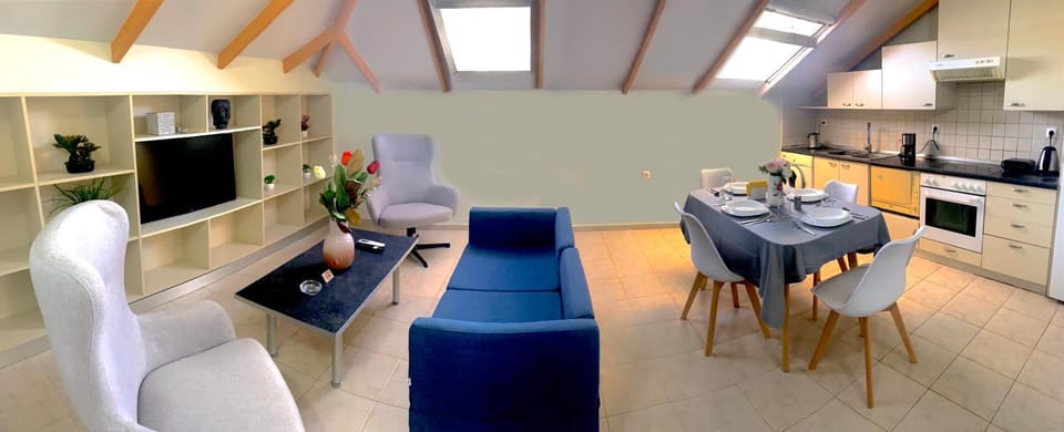 Living room, kitchen