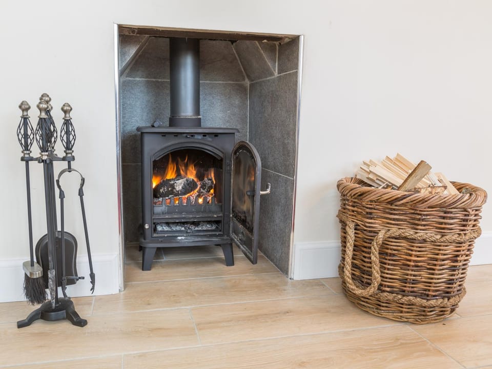 Living room, fireplace