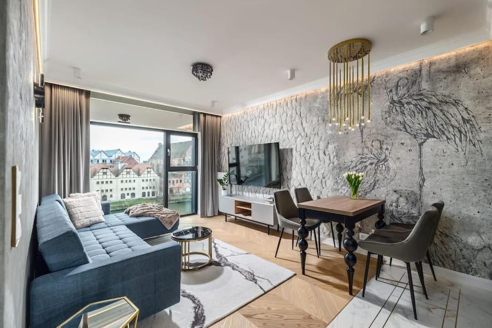 Unique Apartments - GOLD - Private Sauna & River View & AC Apartment in Gdansk