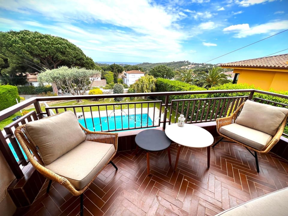 Property building, Living room, Swimming pool