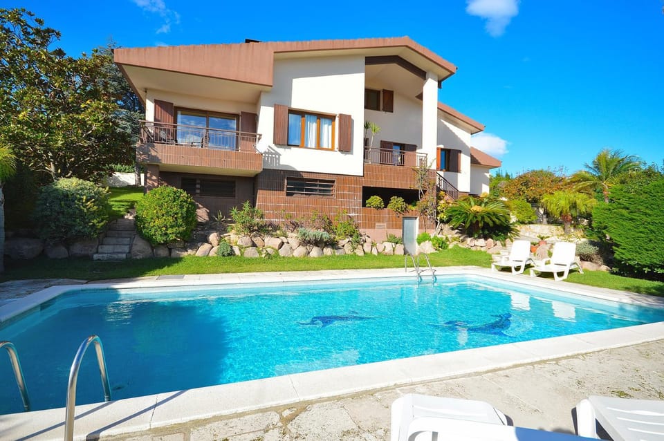 Property building, Living room, Swimming pool