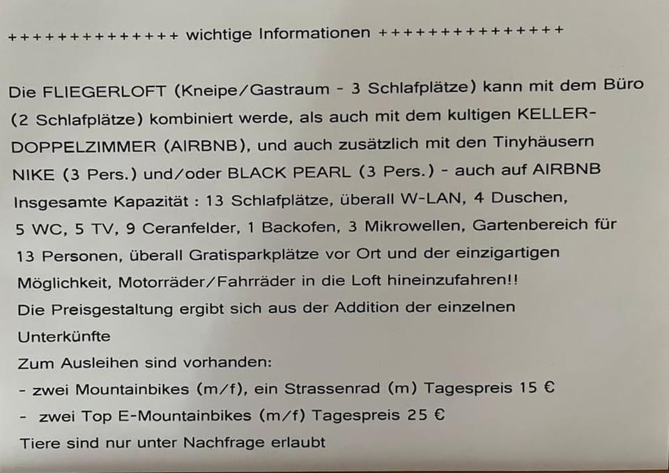 Musikbühne Flieger - das Konzept - Loften in einer Kneipe Apartment in Baden-Württemberg