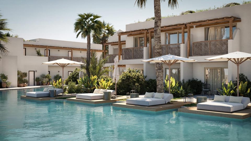 Property building, View (from property/room), Pool view, Swimming pool, sunbed