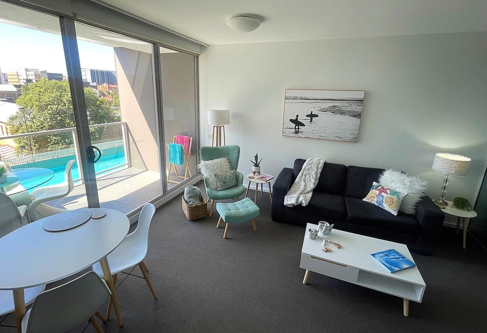 Living room, Pool view, Swimming pool