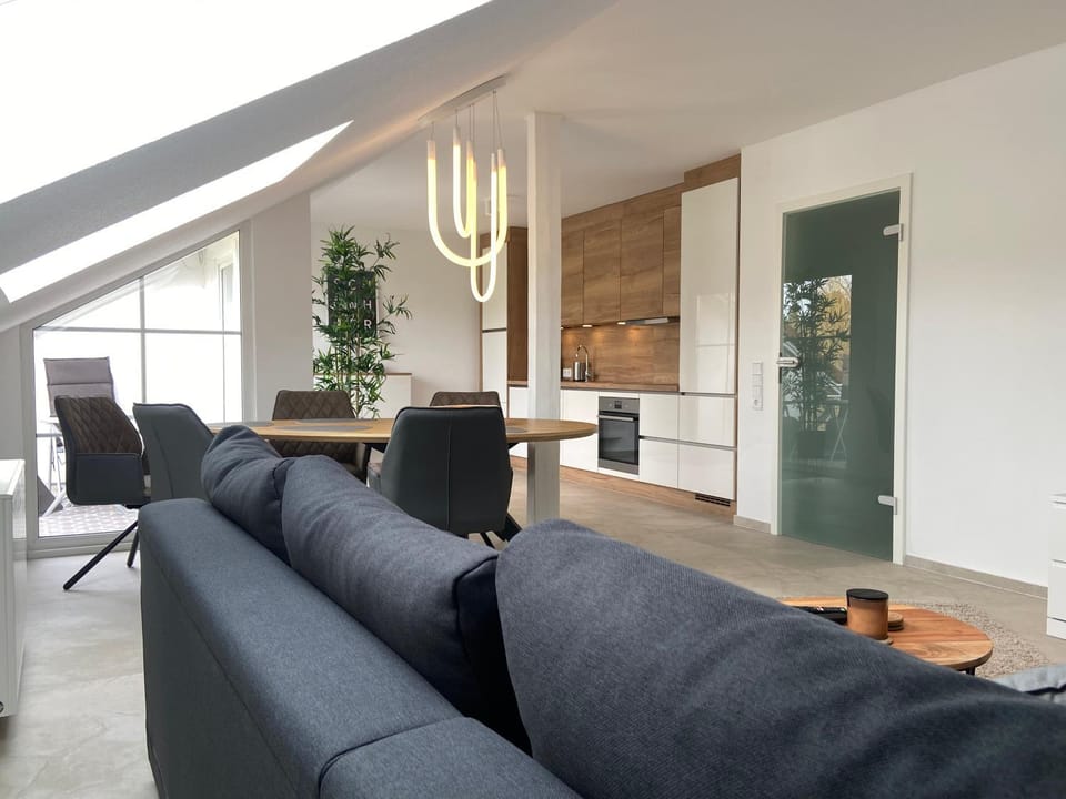 Kitchen or kitchenette, Living room, Dining area