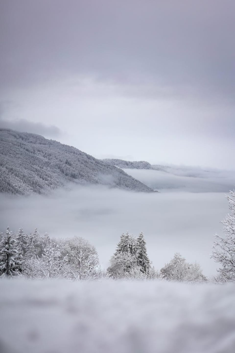 Natural landscape, Winter, Mountain view
