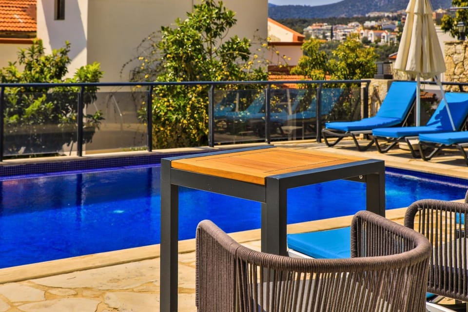 Patio, Day, Natural landscape, Balcony/Terrace, Pool view, Swimming pool, sunbed
