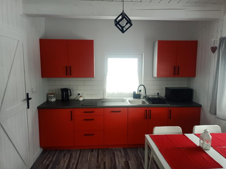 Kitchen or kitchenette, minibar, stove