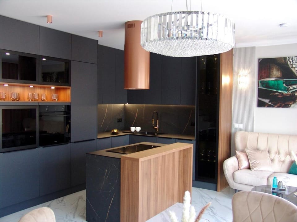 Kitchen or kitchenette, Living room, Seating area, minibar, pet friendly, stove