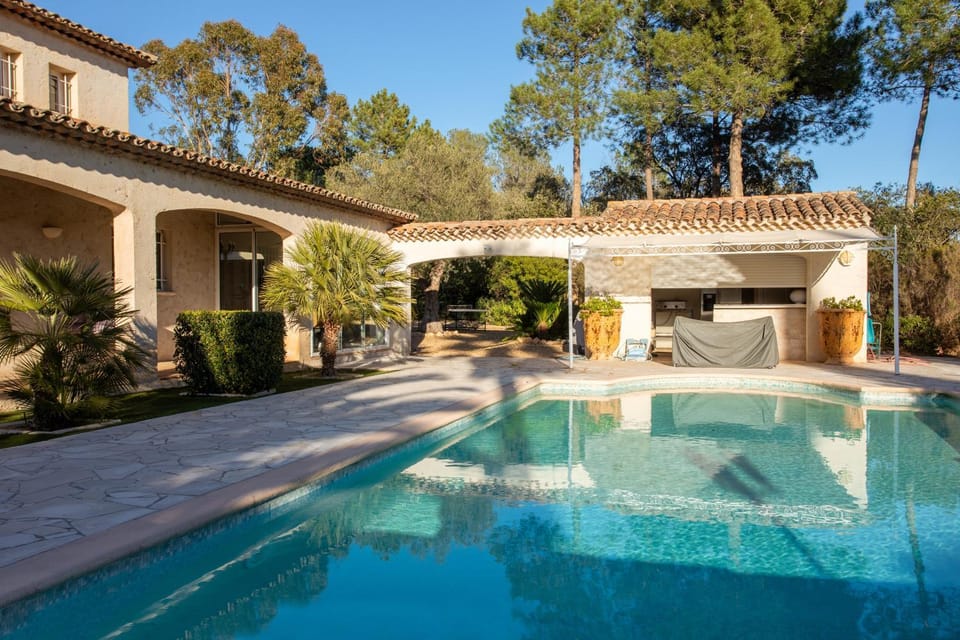 Property building, Living room, Swimming pool