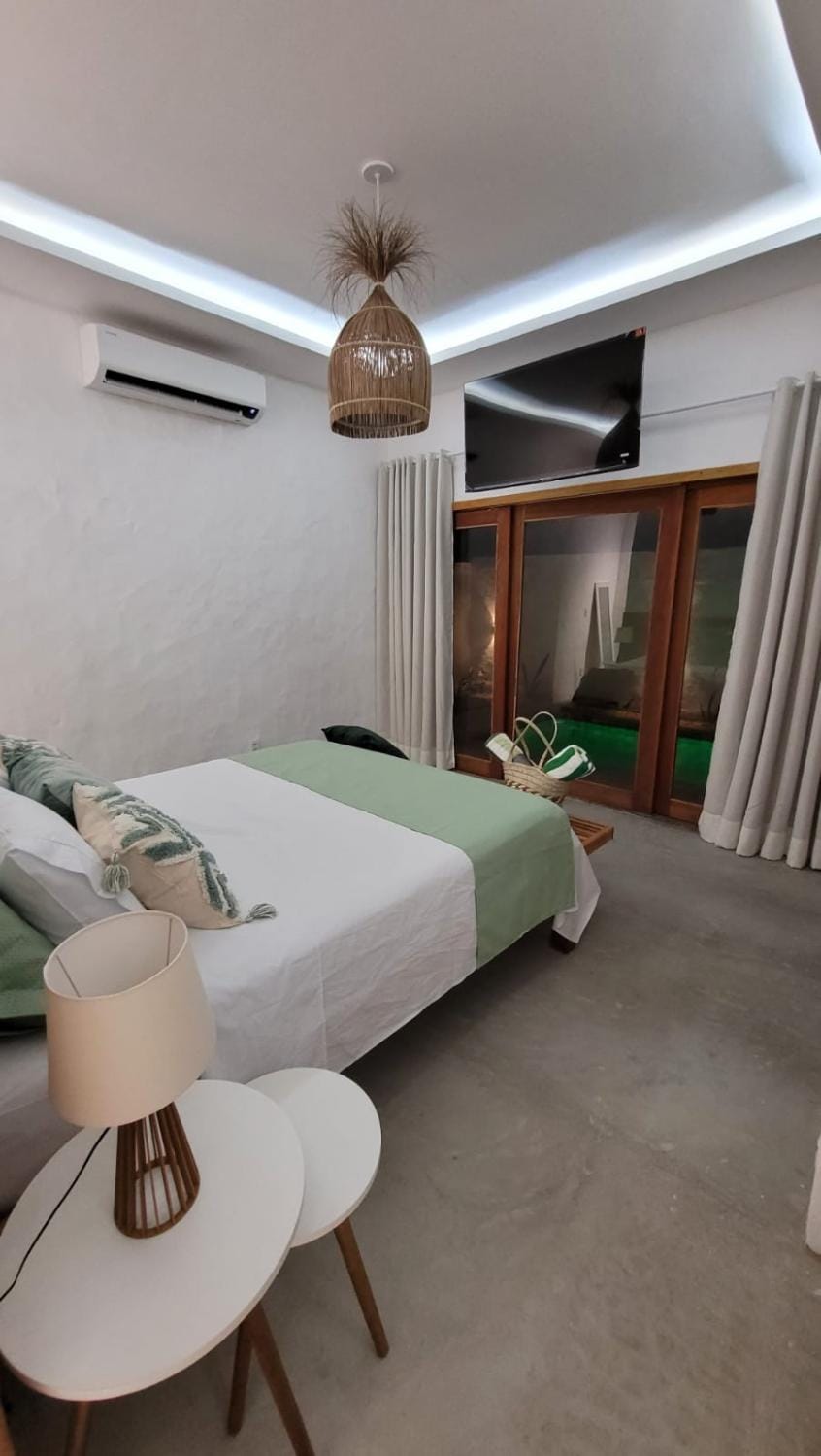 Bed, Photo of the whole room, Bedroom, towels, air conditioner