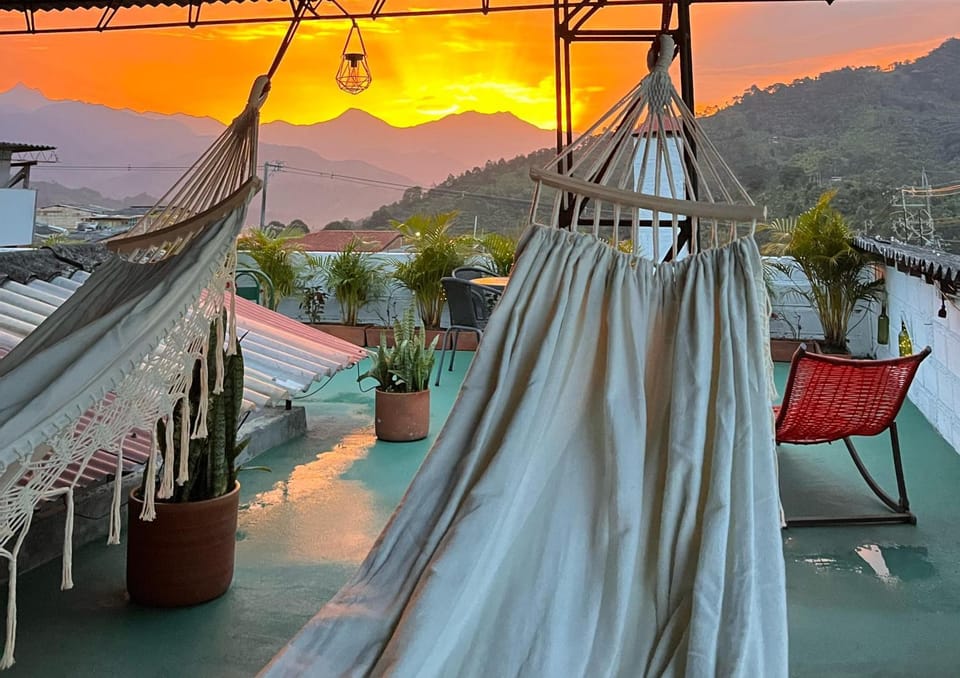 Natural landscape, Balcony/Terrace, Mountain view, Sunset
