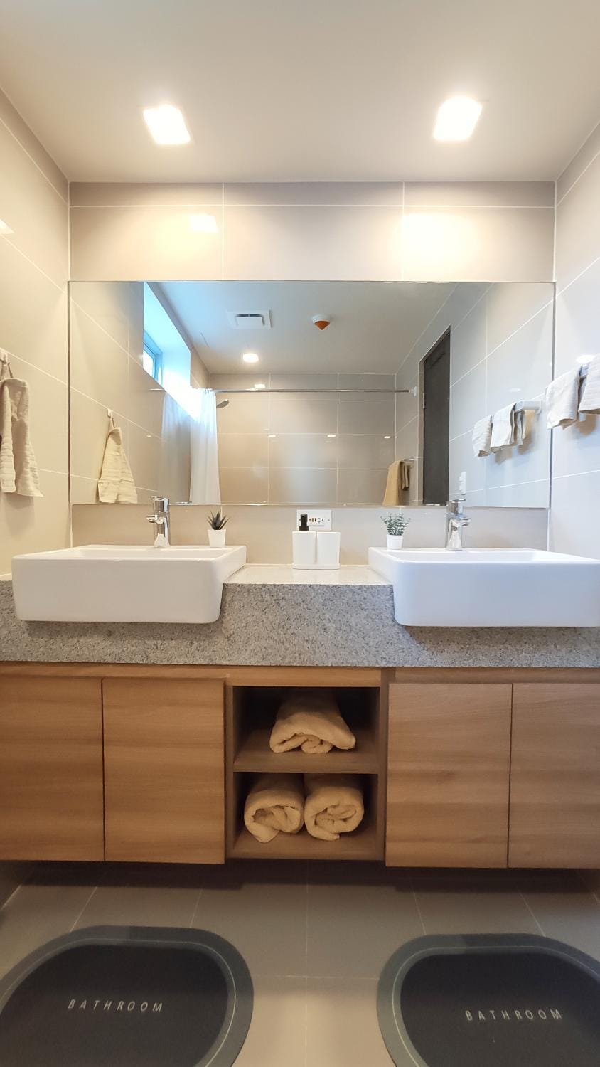 Bathroom, towels