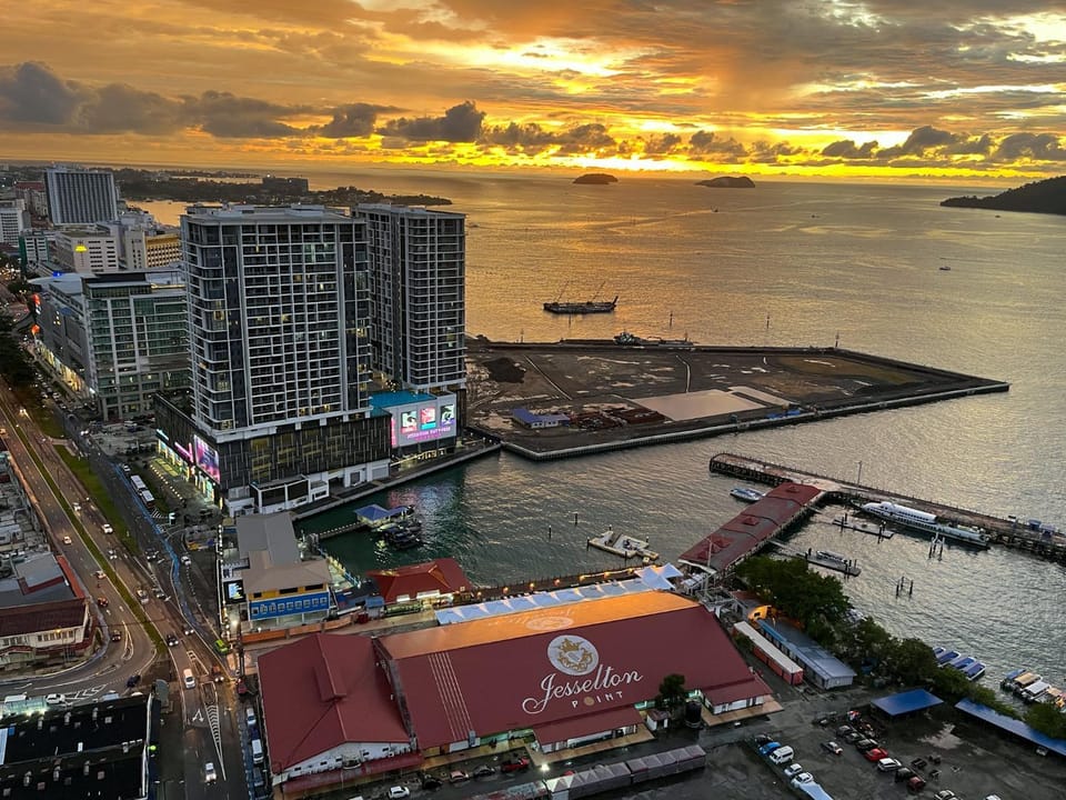 Natural landscape, City view, Sea view, Sunset