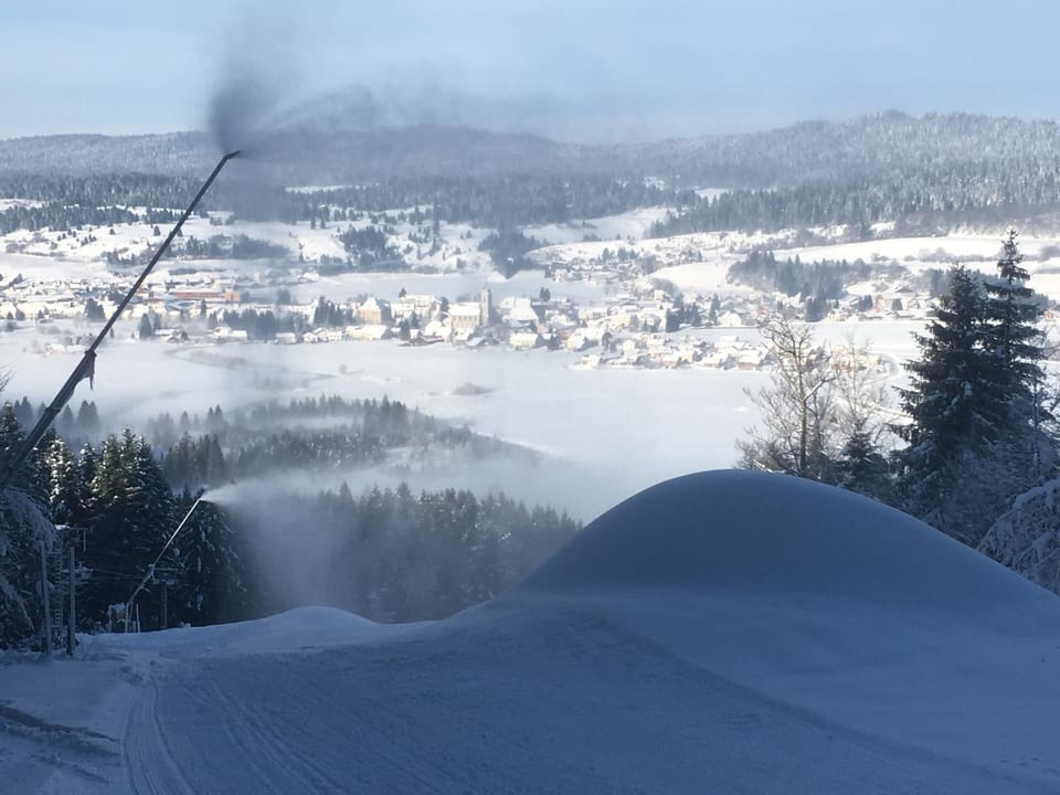 Natural landscape, Winter, Skiing, Mountain view, Sports