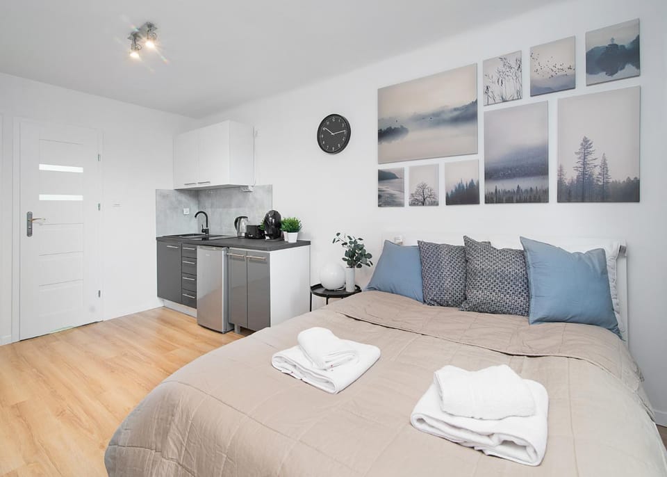 Bed, Kitchen or kitchenette, Photo of the whole room, Bedroom, towels