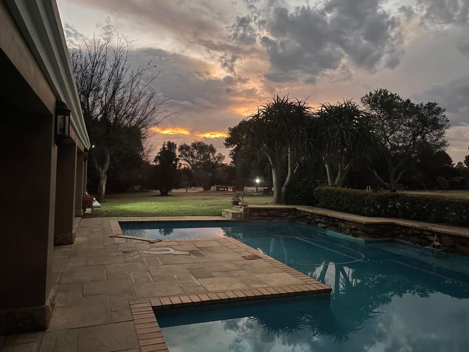 Garden, Swimming pool, Swimming pool, Sunset