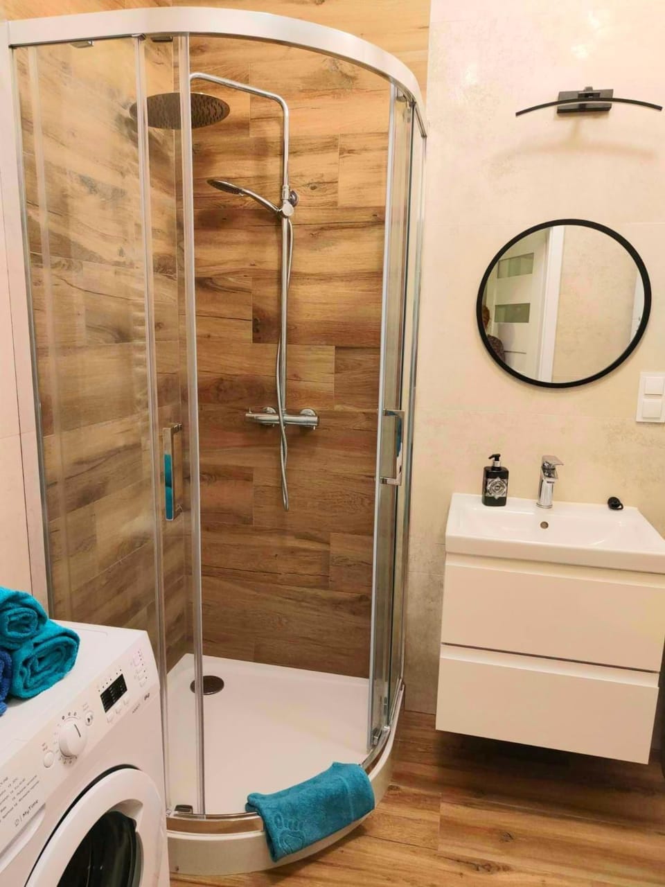 Shower, washing machine