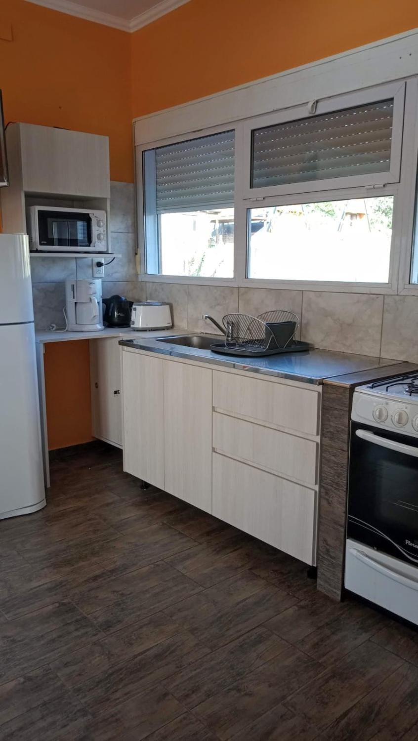 Kitchen or kitchenette, oven, toaster