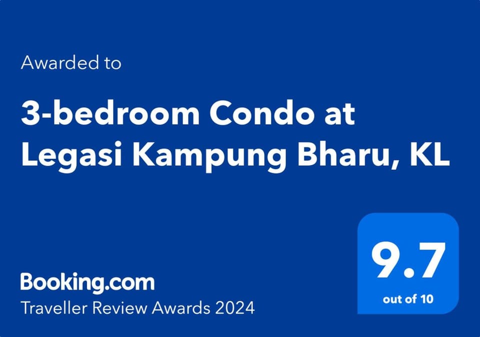 Legasi 3-bedroom condo - 5 mins walk to KLCC Apartment in Federal Territory of Kuala Lumpur